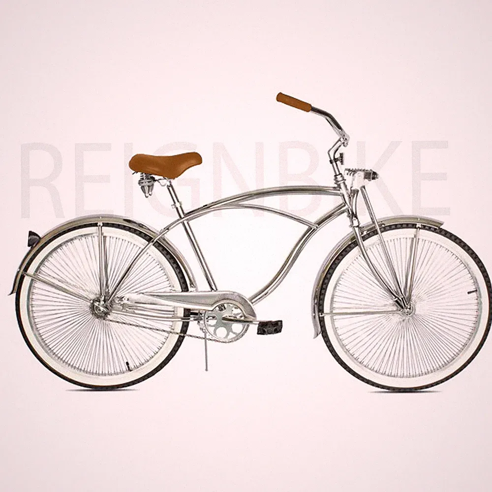 140 Spokes 26" Cruiser Single Speed Coaster Brake All Chrome Bike