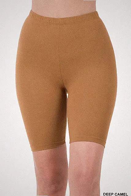 1X 2X Bermuda Bike Biker Shorts Premium Cotton or Brushed Microfiber Leggings