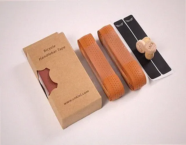 2pcs Cycling Road Bike Bicycle Handlebar Tape Leather Handle Bar Wrap Non-slip
