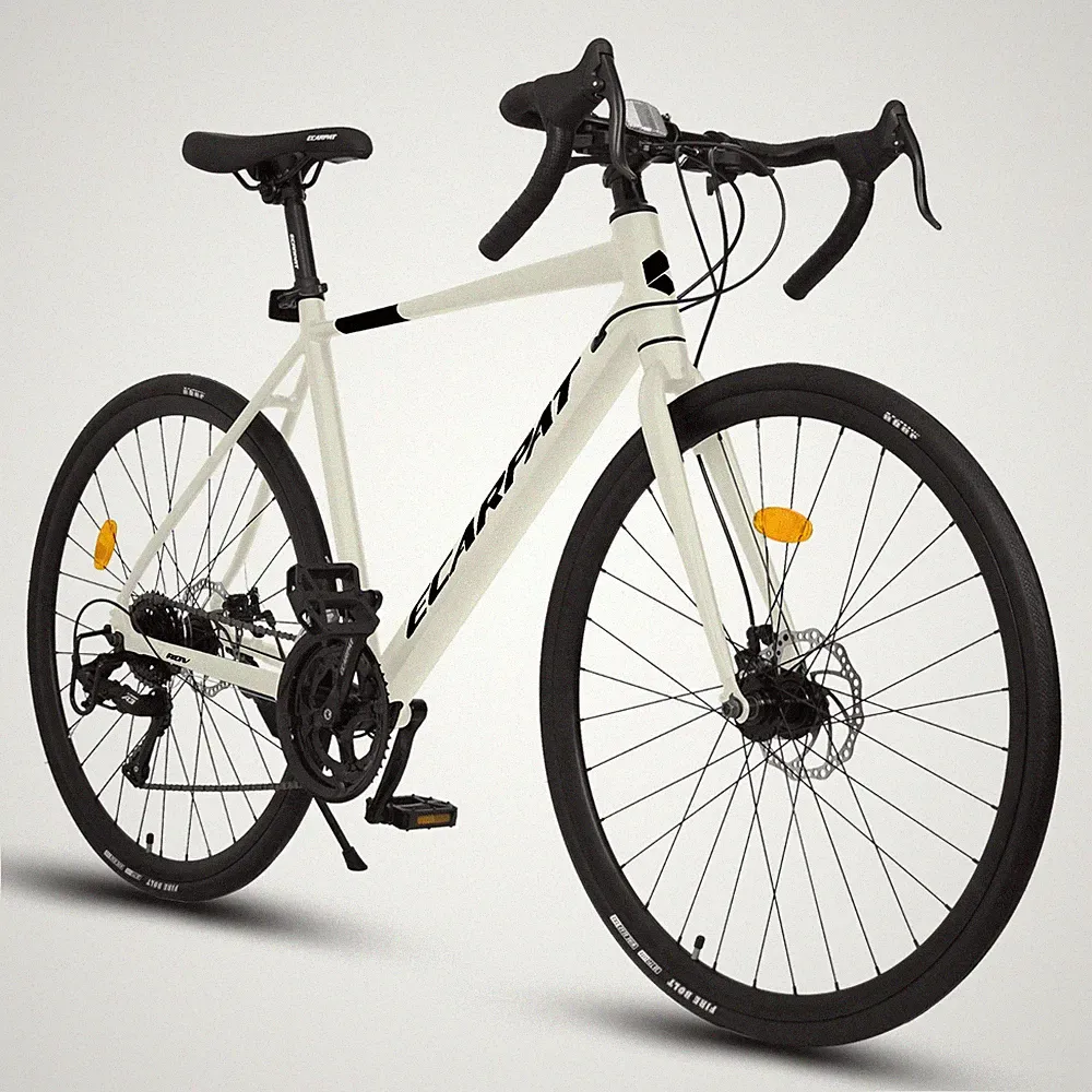 700C x 28 Road Bike 16-Speed Lightweight Bicycle for Unisex Adults Disc Brakes