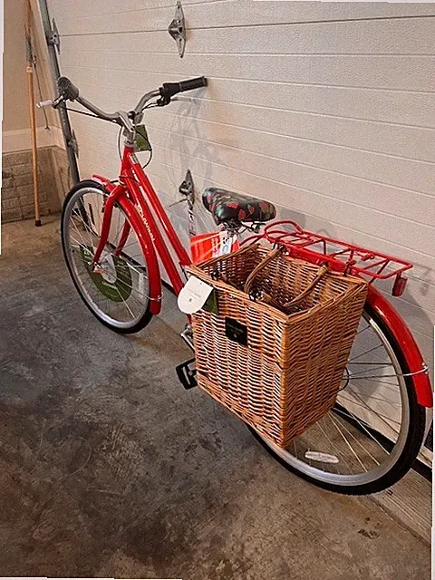 Adult Woven Bicycle Bike Basket Natural Willow Wicker - Kate Spade NY x Target