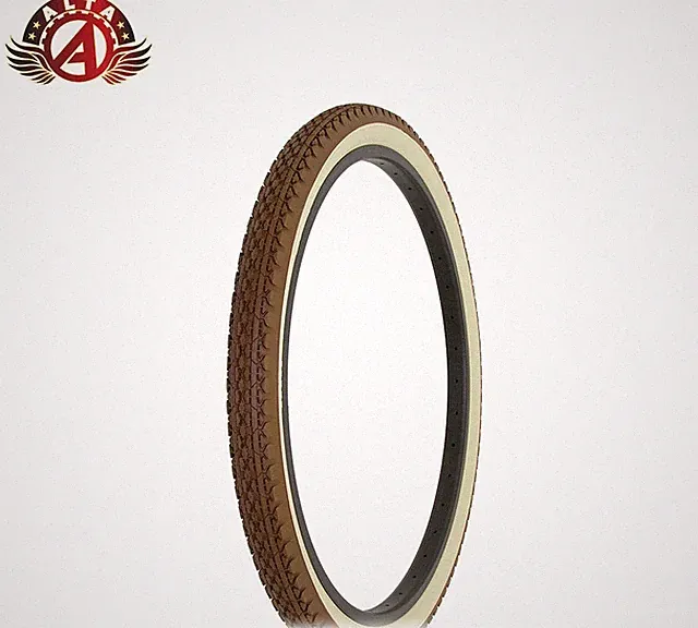 ALTA BICYCLE WIRE BEAD TIRE 24 x 2.125 BROWN/CREAM HEAVY DUTY DIAMOND TREAD.