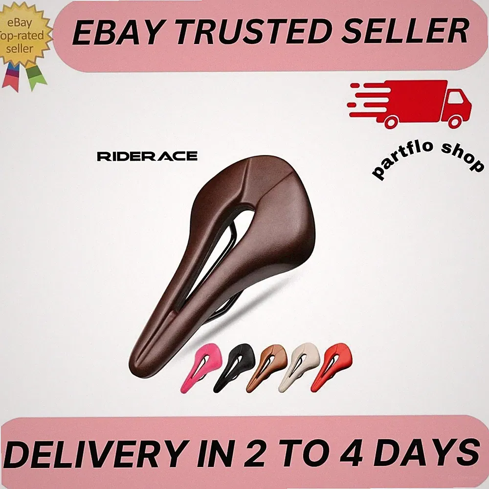 Bicycle Saddle Breathable Hollow Design Pu Leather Soft Comfortable Seat Mtb
