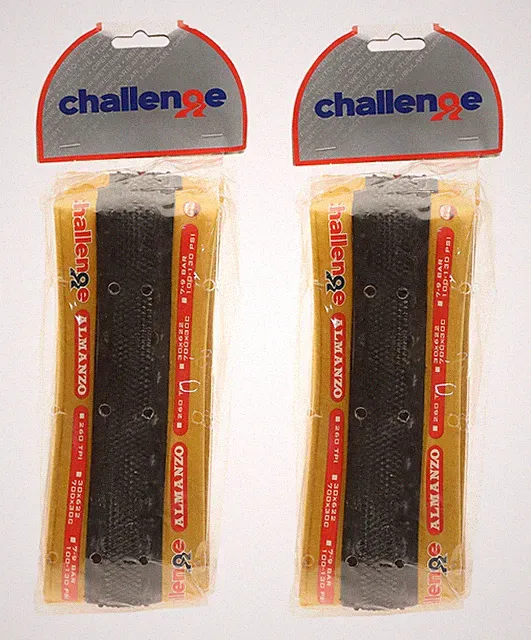 Challenge Almanzo Clincher Tires 700 x 30c PAIR Black/Tan Cyclocross NEW NOS
