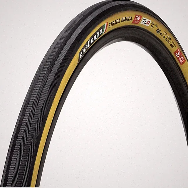 Challenge, Strada Bianca TLR, Tire, 700x40C, Folding, 700x40c, Black/Tan