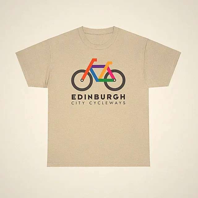 City Cycleways Unisex Tee, Edinburgh Biking Shirt, Urban Cyclist Top, Bike Lover