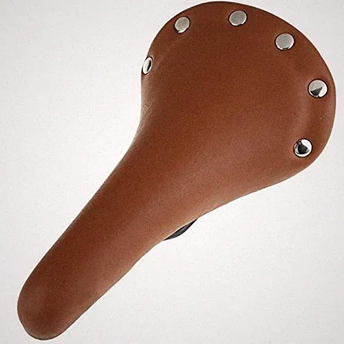 Classic Rivet Fixed Gear Bicycle Seat Cycling Soft Track Bicycle Saddle brown