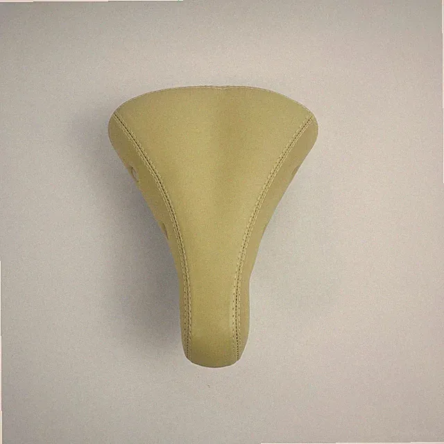 CYPLORE Leather Bicycle Seats, Wide Bicycle Seat for Women and Men, Beige
