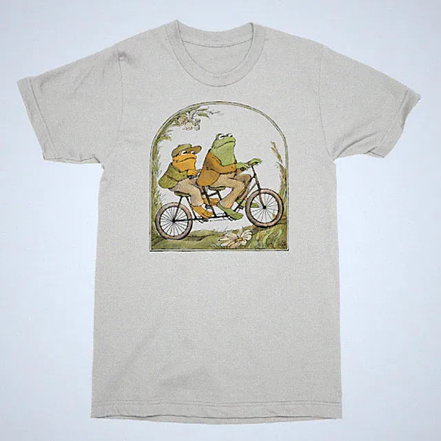 Frog and Toad Tandem Bicycle T-Shirt Beige
