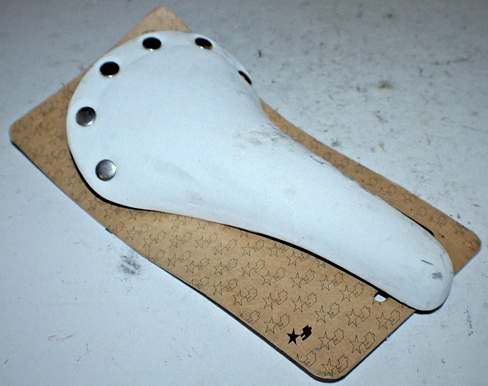 Fyxation Fixie Bike Saddle Beige 270x150mm Leather Chromoly Ergo Fast US Shipper