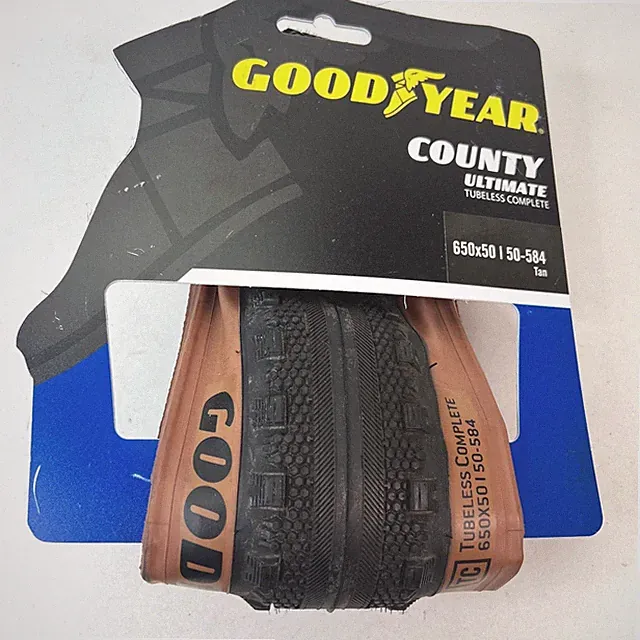 Goodyear County Ultimate Tubeless Complete 650x50 Tan Bicycle Tire 50-584