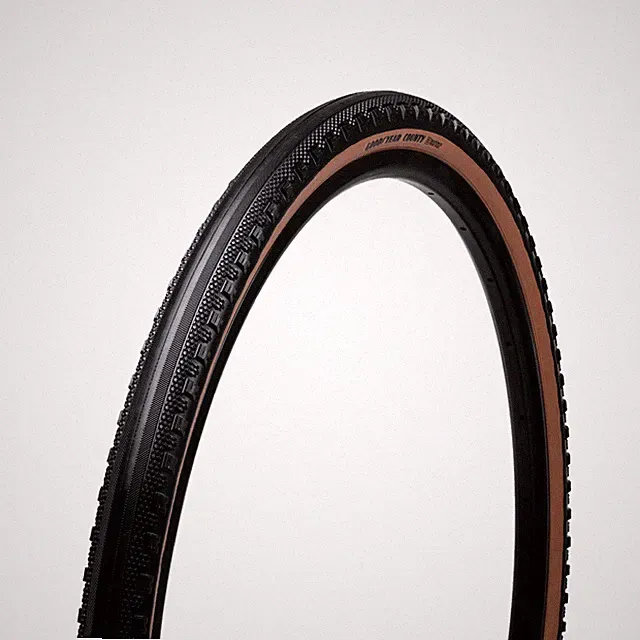 Goodyear Gravel County Ultimate Bicycle Tire 700C & 650D, Tubeless, Black & Tan