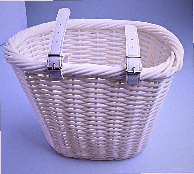 Handwoven Bicycle Front Basket Adjustable Bike Handlebar Carrier Bag Pannier