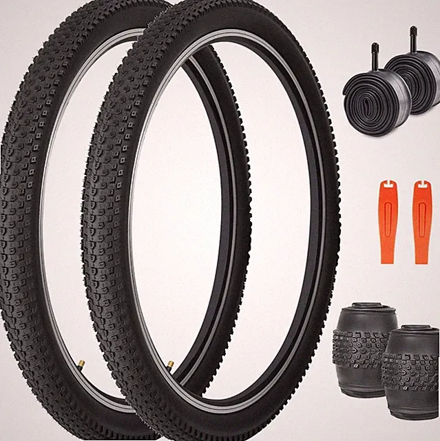 Mountain Bike Tire 29 x 2.125 inch Black - 2 Tires 2 Inner Tubes