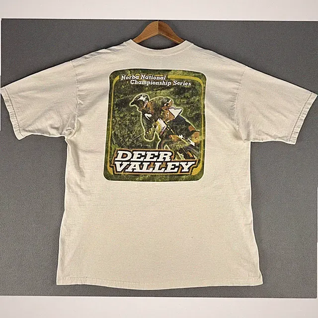 Norba Deer Valley Mountain Bike Shirt Mens XL Beige Vintage Moto BMX Utah