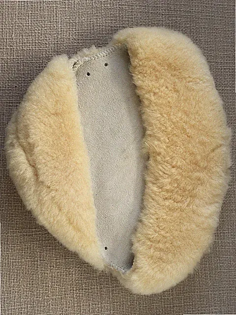 NOS Real Sheepskin Bicycle Seat Cover for Wide Seat 9” L X 10” W