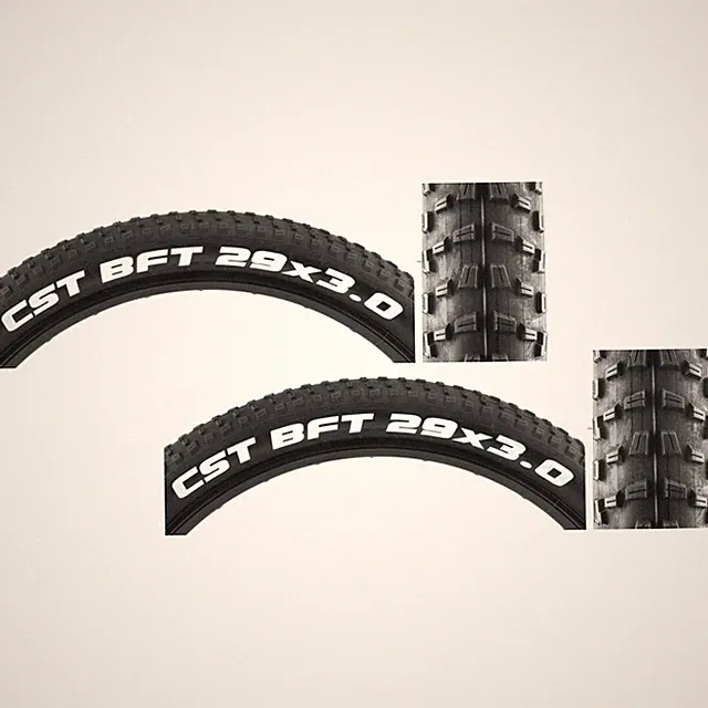 Pack of 2 CST BFT Plus Tire 29 x 3.0 Clincher Wire Steel Black Mountain Bike