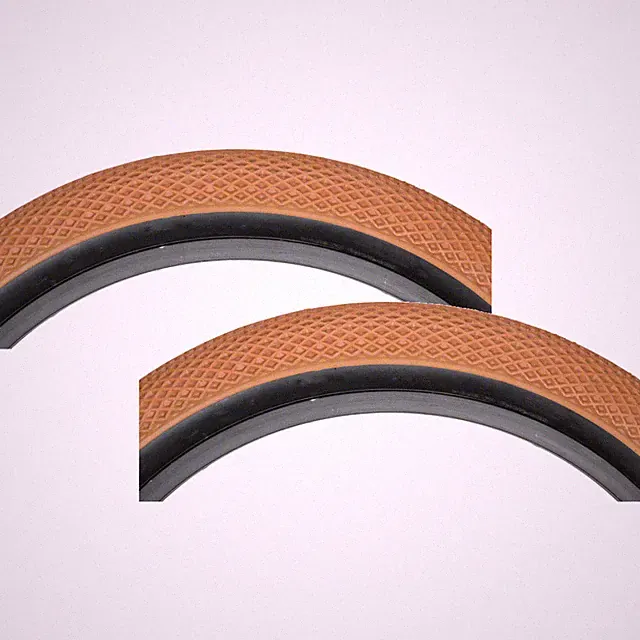 Pack of 2 Cult X Vans Tire 20 x 2.4 Clincher Wire Gum/Black BMX Bike