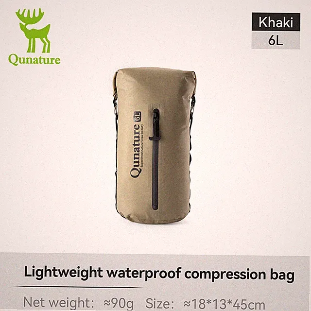 Qunature Compression Bag with Zip,3/6/12L Waterproof Ultralight Sleeping Bag