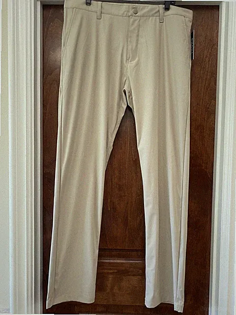 Rhone Mens Commuter Pants classic 36x33 Khaki Straight Performance NWT