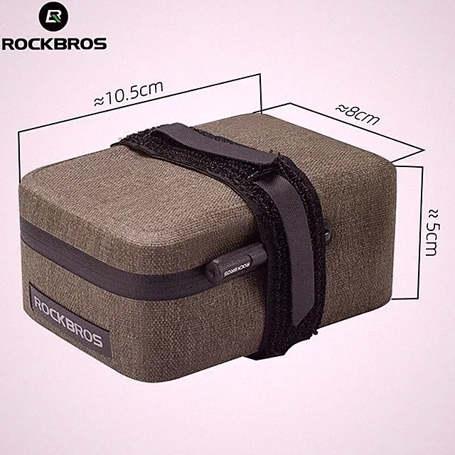 ROCKBROS Bike Seat Bag Bicycle Saddle Bag Under Seat Cycling Tail TPU Pouch 0.4L
