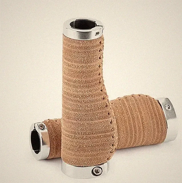 ROCKBROS Premium Leather Bicycle Handlebar Grip