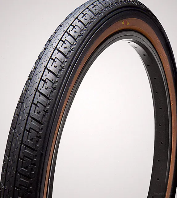 SINGLGLE GT LP-5 20" x 1.75" BMX Tire - BLACK with Tan Skinwall Retro 80s 90s