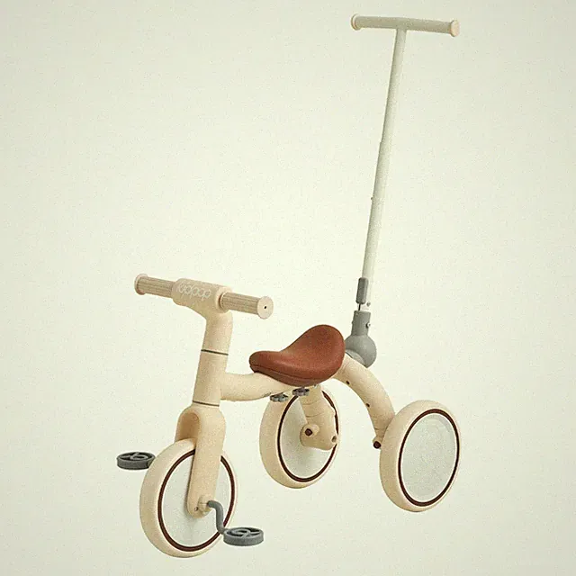 Toddler Tricycle 4-in-1 Adjustable Push Handle Balance Bike Green KPA3007E