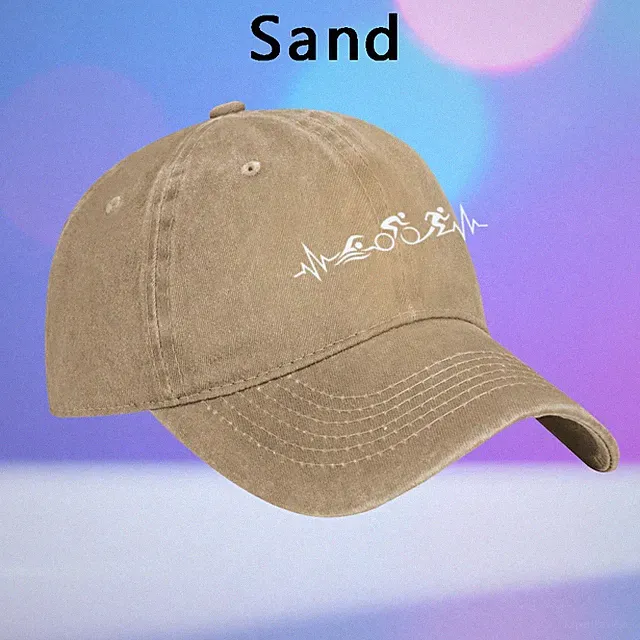 Triathlon Sequence Baseball Cap Swim Bike Run Adjustable Hat