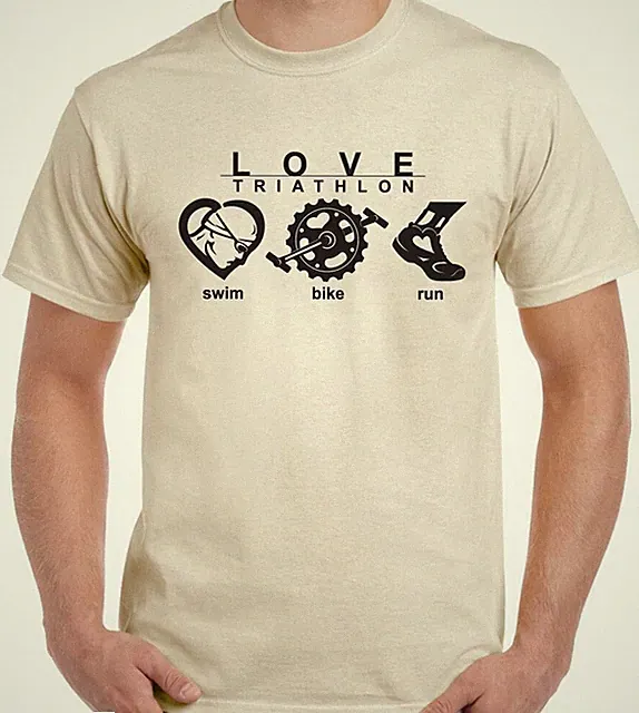 Triathlon T-Shirt Love Mens Cycling Running Swimming port Bike Kit