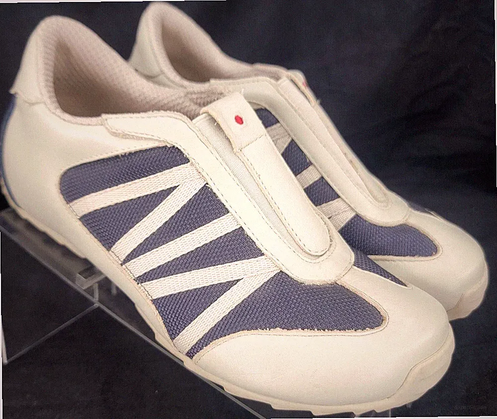 Tsubo Z2-3 Beige Stretch Bicycle Toe Leather Slip-On Sneaker Shoes Women's US 7