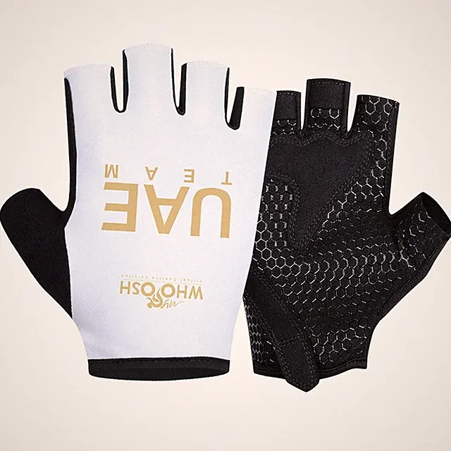UAE Team Cycling Gloves Half Finger MTB Road Bike Padded Men Women Unisex
