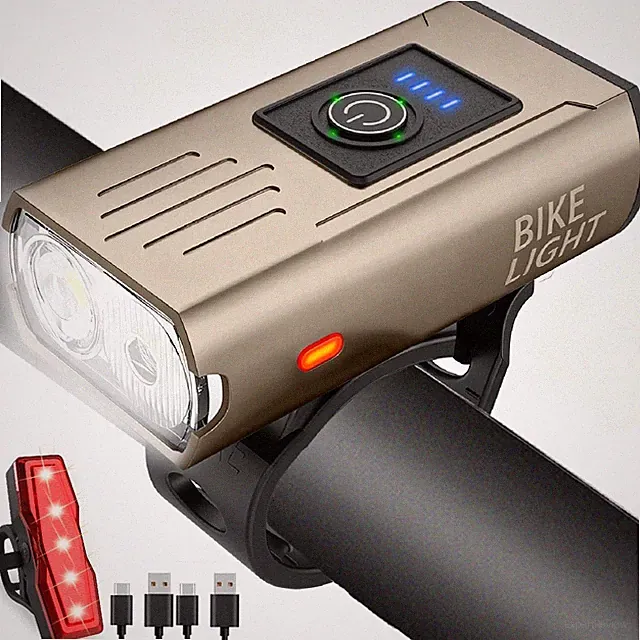 Vicer Bike Light, High Lumens Super Bright ycle Lite, 6+4 Modes USB