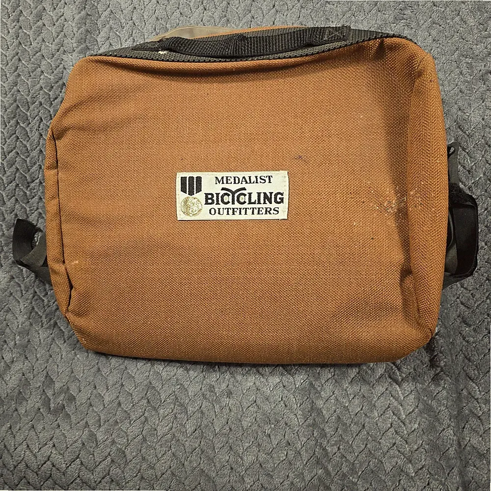 VTG Medalist Bicycling Outfitters Bicycle Handlebar Frame Bag Brown Canvas 11x10